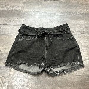 Kancan Black Denim Shorts